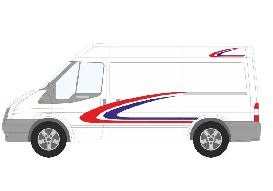 Van graphic "Curves #1"