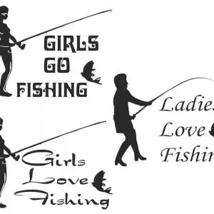 "Girls Go Fishing" Bumper sticker