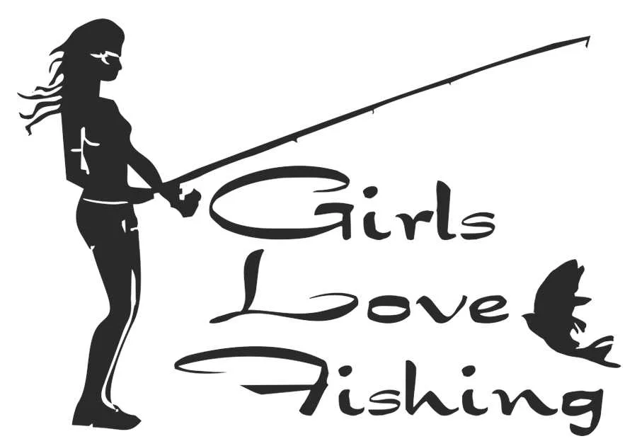 "Girls Go Fishing" Bumper sticker - Image 2