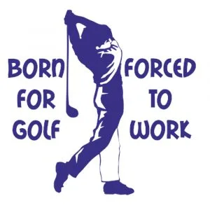 "Born for Golf" sticker