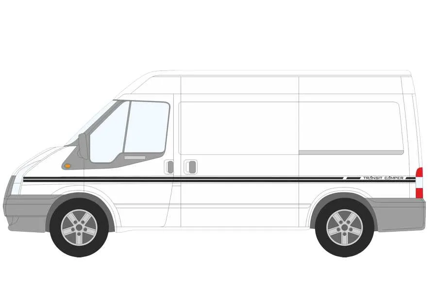 Ford Transit mid stripe "Transit Camper"